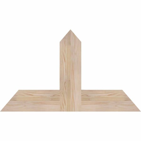 Ekena Millwork Portland Smooth Timber Gable Bracket, Douglas Fir, 36"W x 21"H x 1 1/2"D x 5 1/2"F, 14/12 Pitch GBW036X21X0206POR00SDF